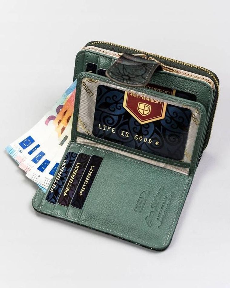 Portfel, mix, skórzany, Peterson