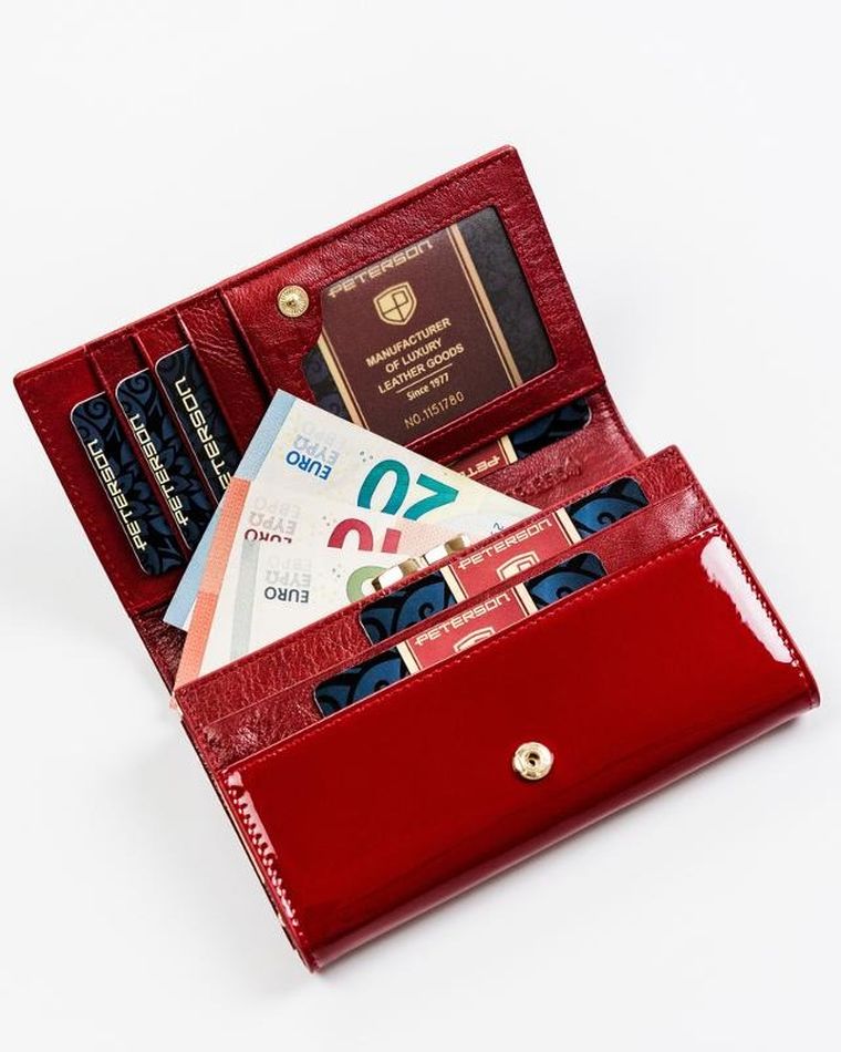 Portfel, mix, skórzany, Peterson