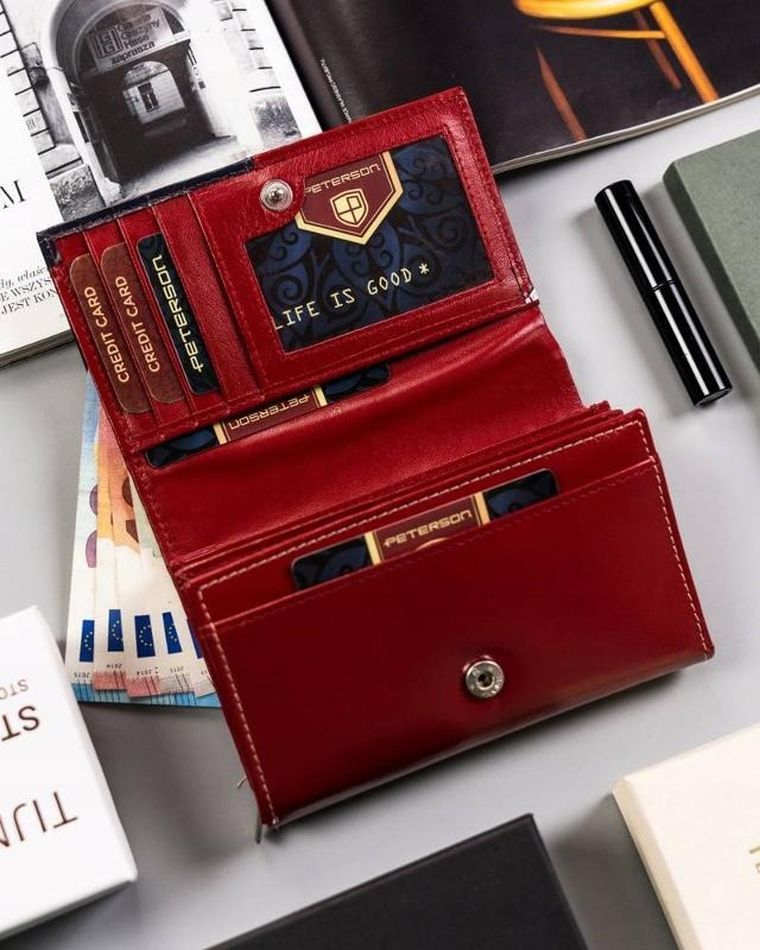 Portfel, mix, skórzany, Peterson