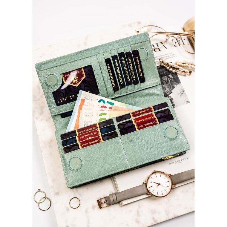 Portfel, mix, skórzany, Peterson