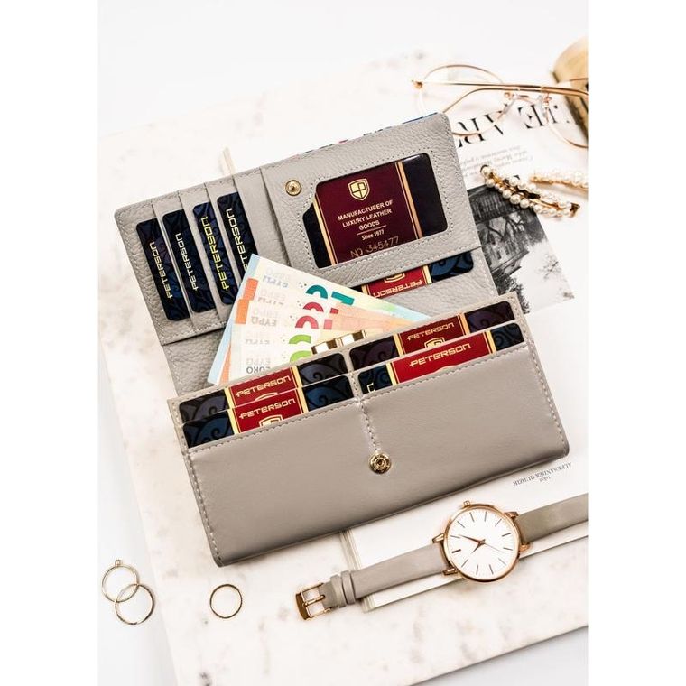 Portfel, mix, skórzany, Peterson
