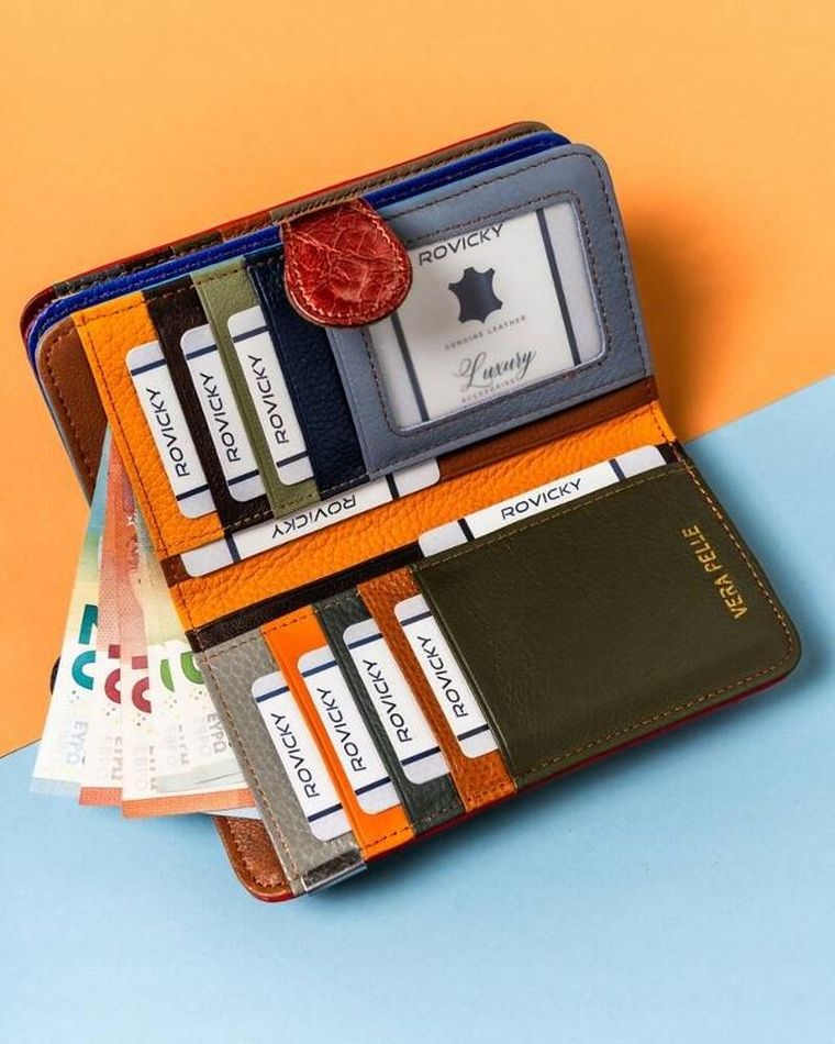 Portfel, mix, skórzany, Rovicky