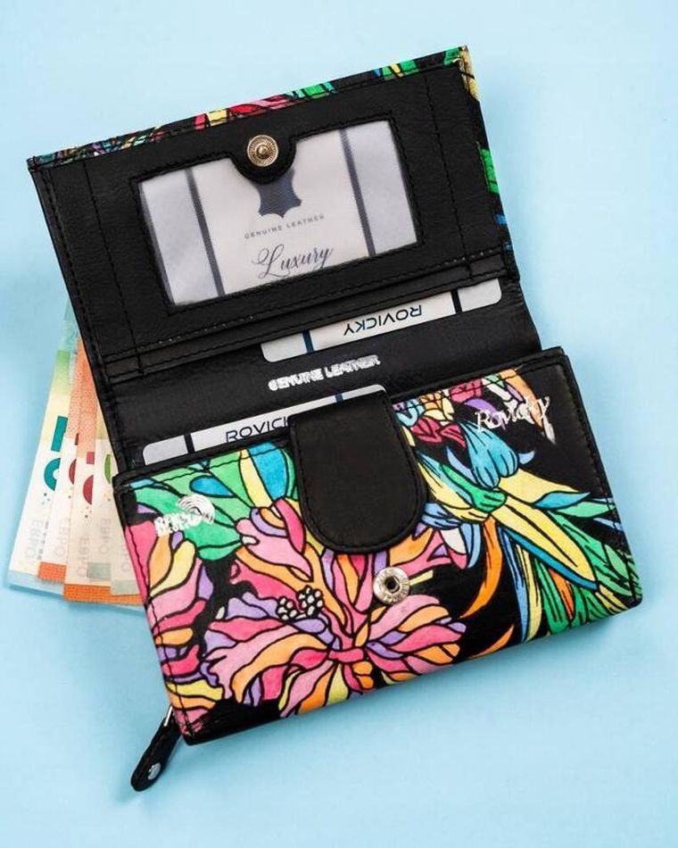 Portfel, mix, skórzany, Rovicky