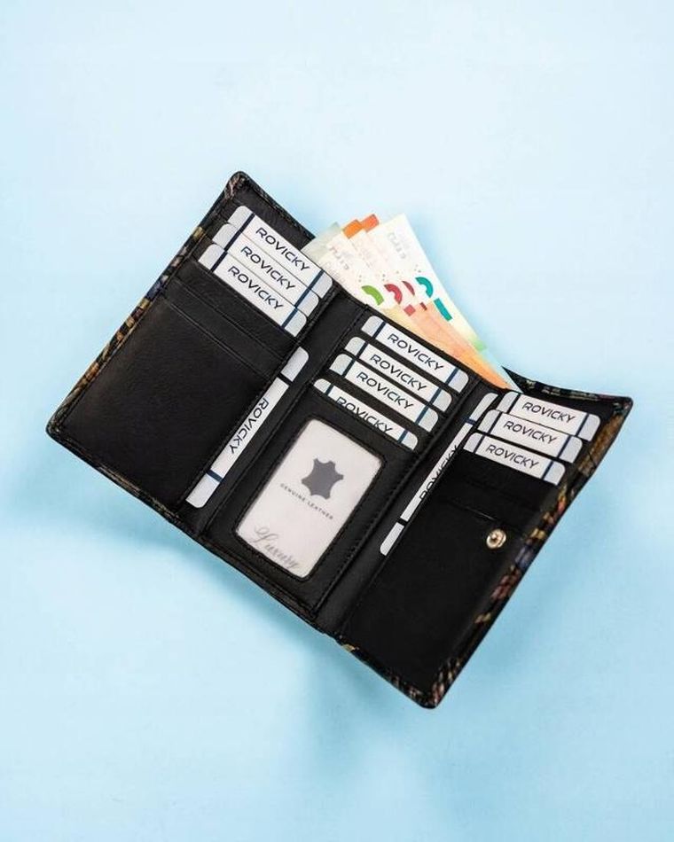 Portfel, mix, skórzany, Rovicky