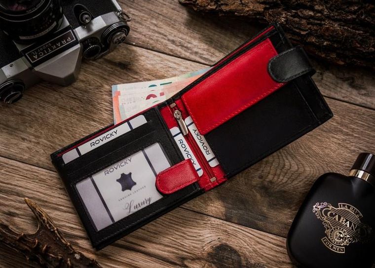 Portfel, mix, skórzany, Rovicky