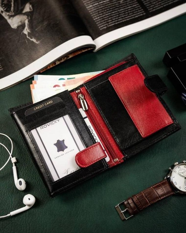 Portfel, mix, skórzany, Rovicky