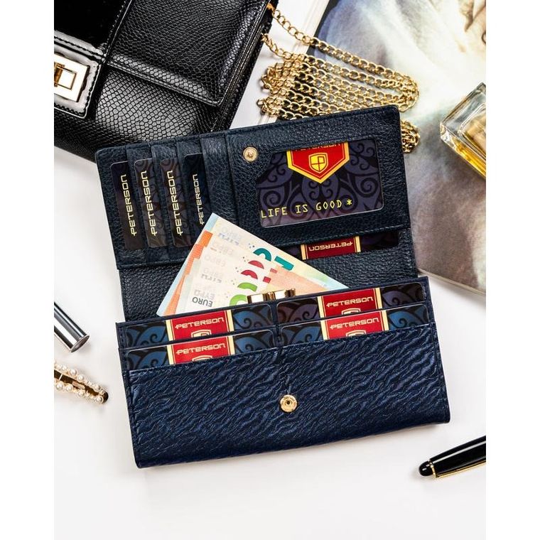 Portfel, niebieski, Peterson