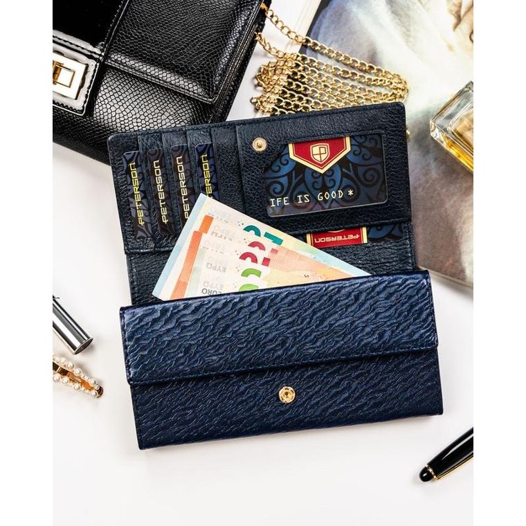 Portfel, niebieski, Peterson