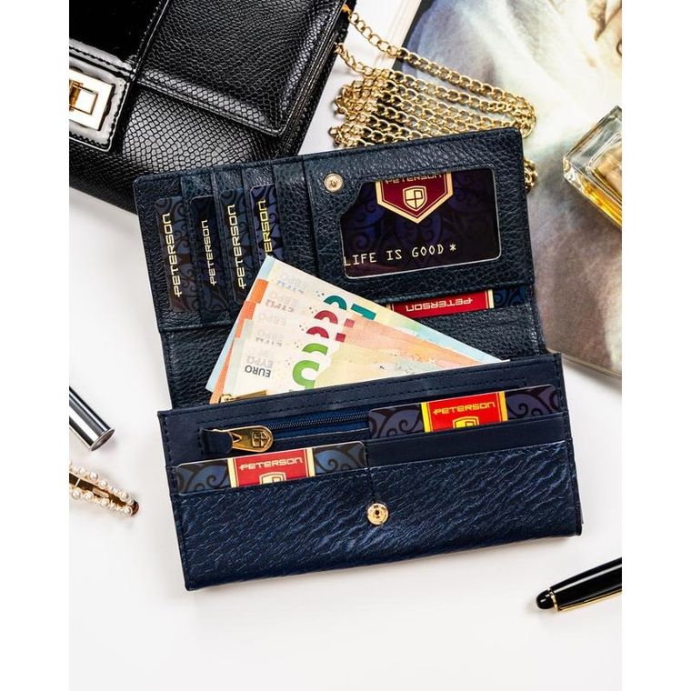 Portfel, niebieski, Peterson