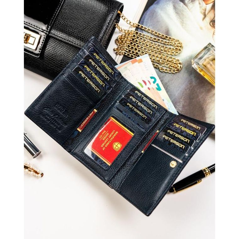 Portfel, niebieski, Peterson