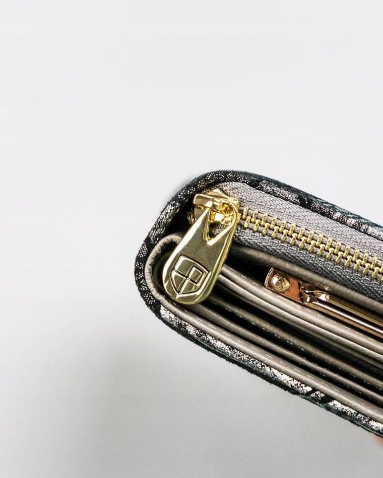 Portfel, szary, skórzany, RFID, Peterson