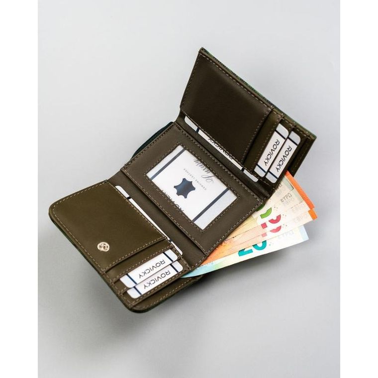 Portfel, zielony, skóra ekologiczna, 4U Cavaldi