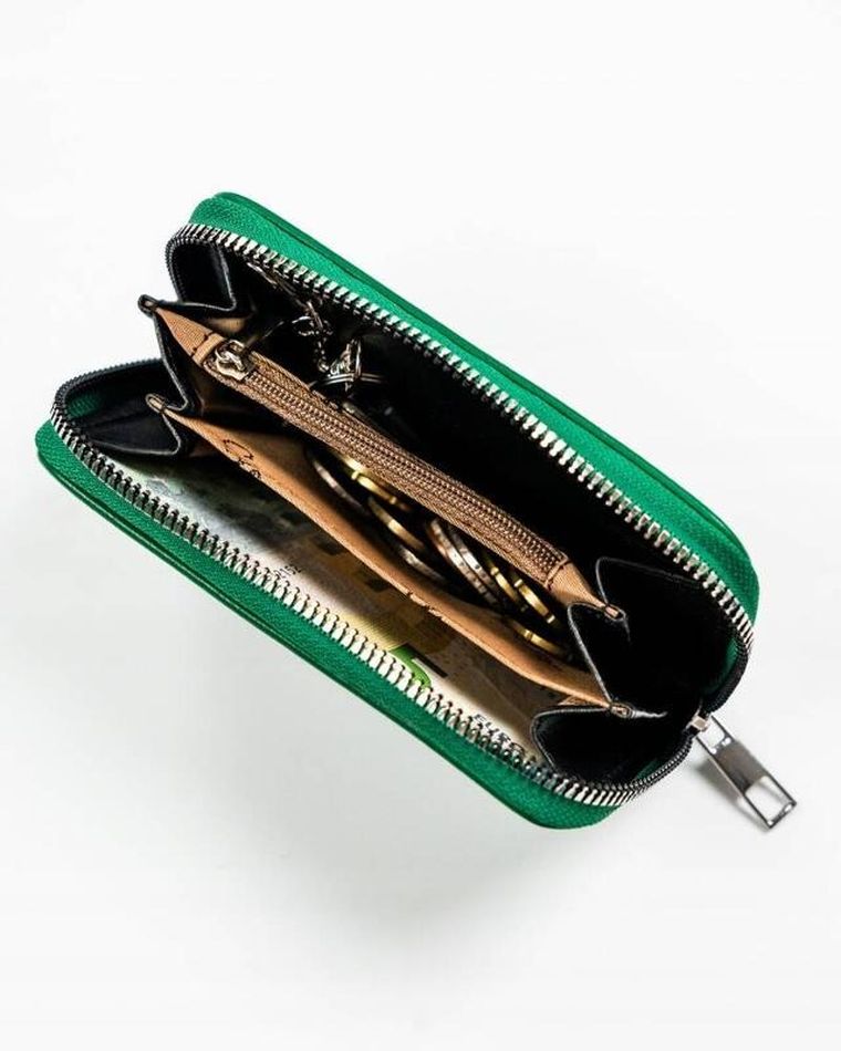 Portfel, zielony, skóra ekologiczna, Cavaldi