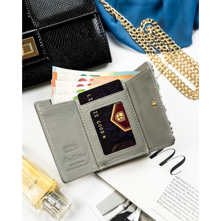 Portfel, zielony, skórzany, Peterson