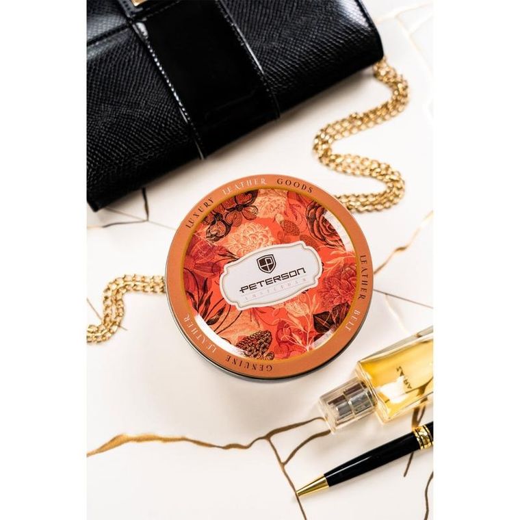 Portfel, złoty, skórzany, Peterson