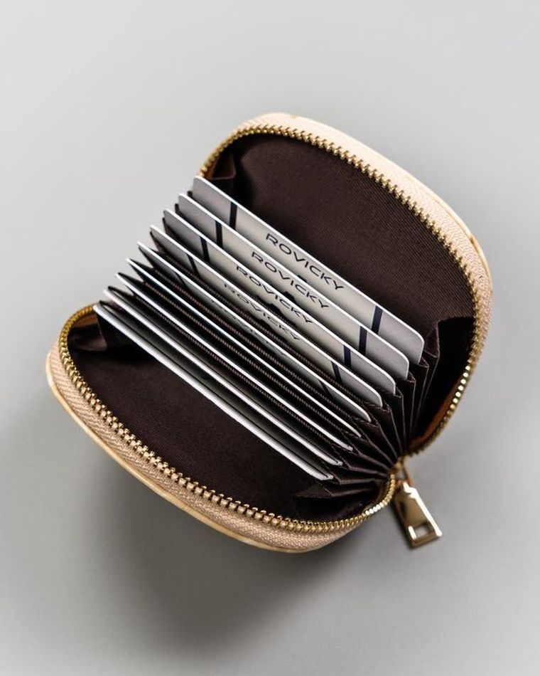 Portmonetka, beżowa, Milano Design