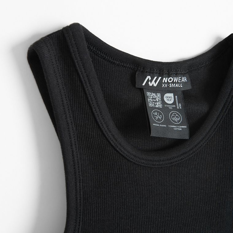 Prążkowany top z domieszką modalu NOWEAR