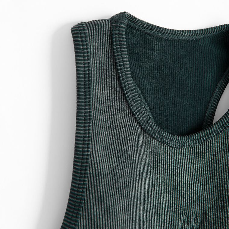 Prążkowany top z efektem sprania NOWEAR