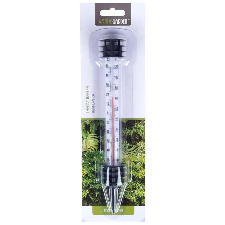 ProGarden, termometr zewnętrzny wbijany, biały, 23 cm