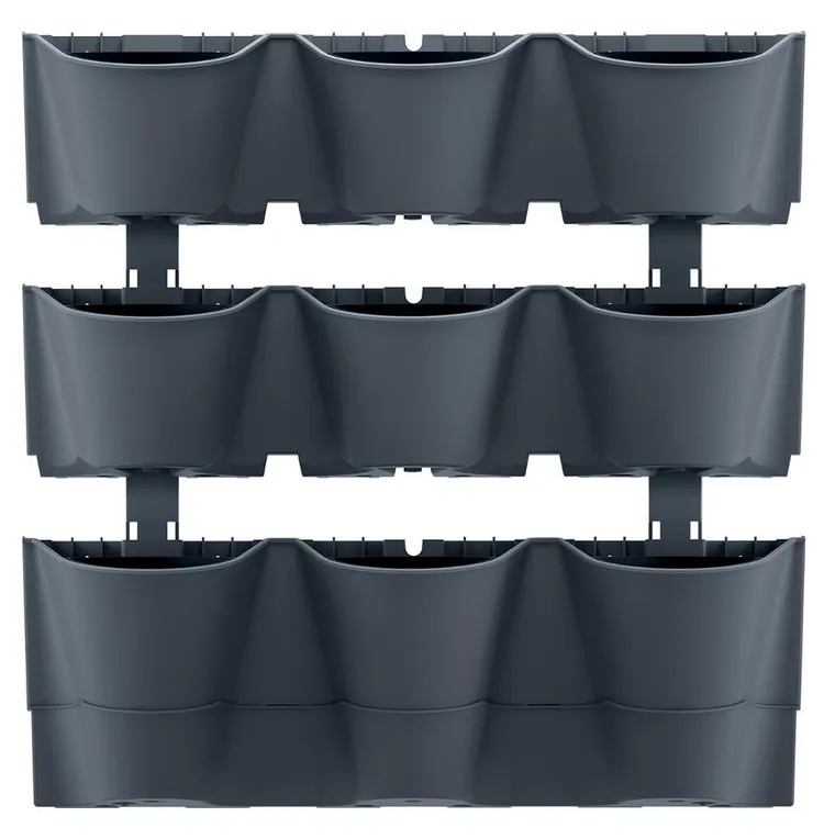 Prosperplast, ogród wertykalny, wiszący kwietnik, antracyt