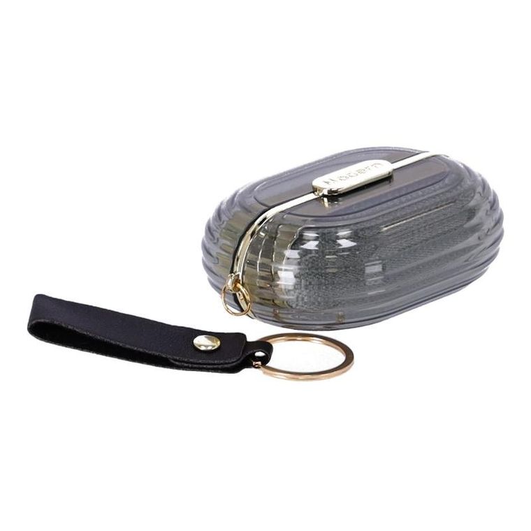 Przenośna mini szczotka do usuwania zmechaceń, szara