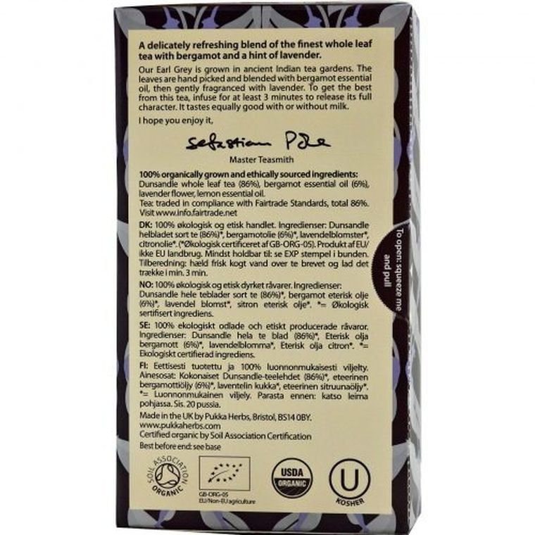 Pukka, herbata, Gorgeous Earl Grey