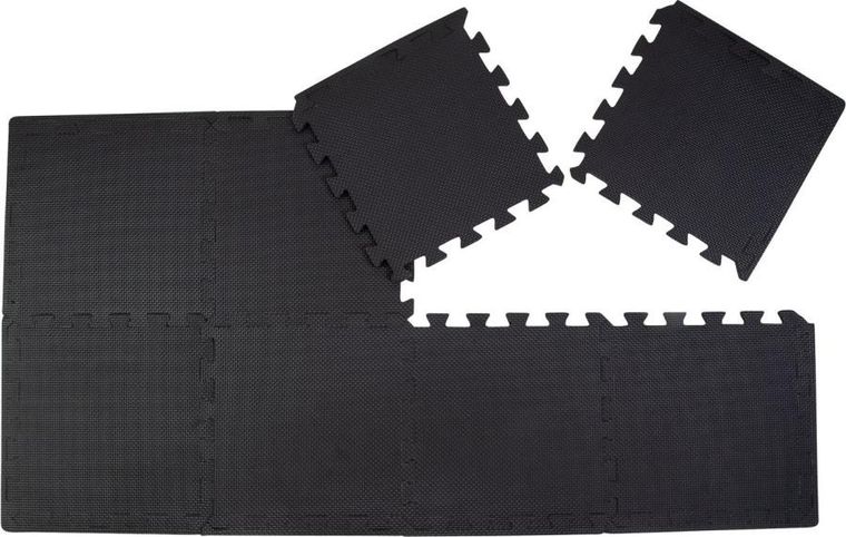 Pure 2 Improve, mata puzzle pod sprzęt fitness, czarna, 30-30-0,9 cm, 8 szt.