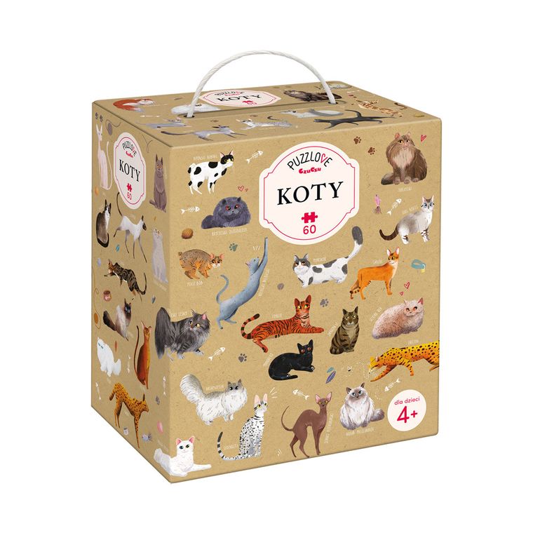 Puzzlove, CzuCzu, Koty, puzzle, 60 elementów