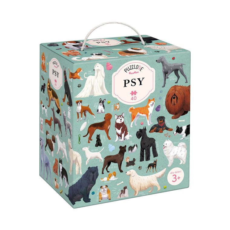 Puzzlove, CzuCzu, Psy, puzzle, 40 elementów
