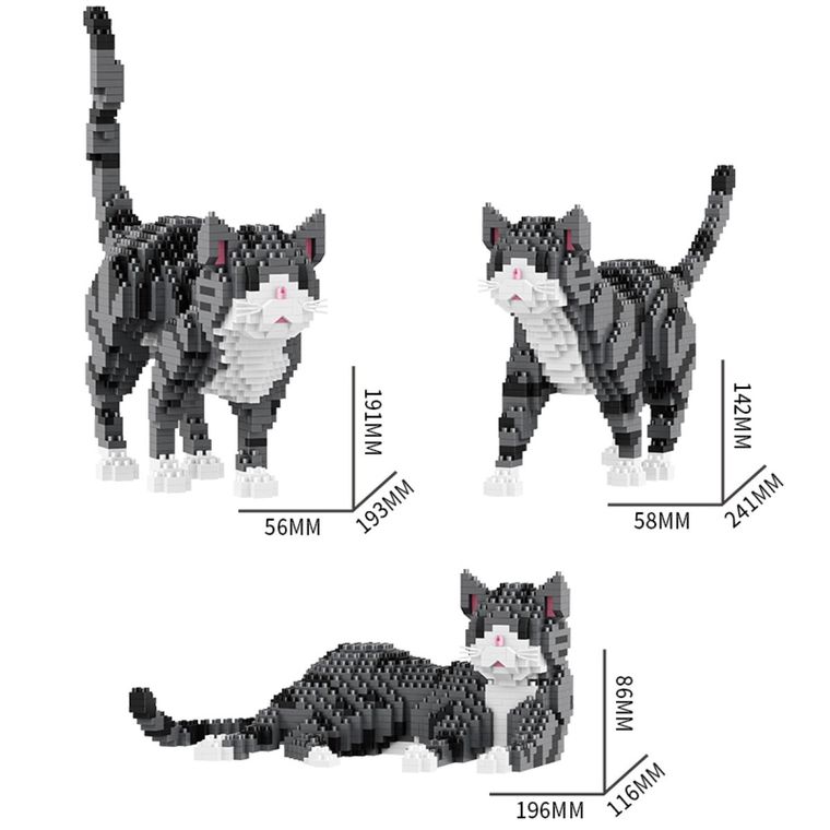 QBI, Kot 3w1, klocki konstrukcyjne, 1054 elementów