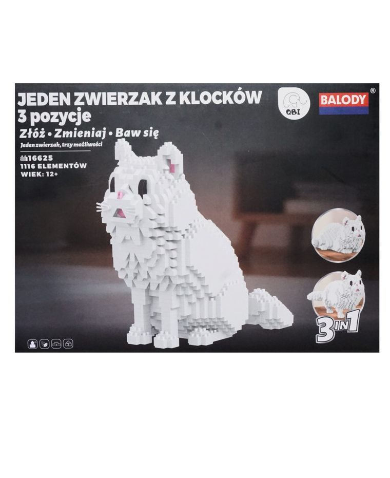 QBI, Kot 3w1, klocki konstrukcyjne, 1116 elementów