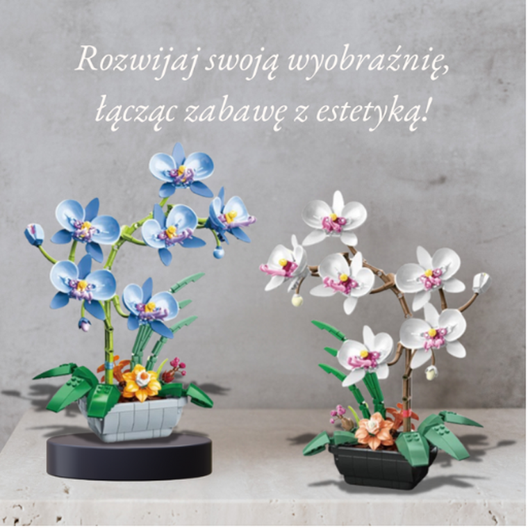 QBI, Orchidea błękitna, klocki konstrukcyjne, 581 elementów