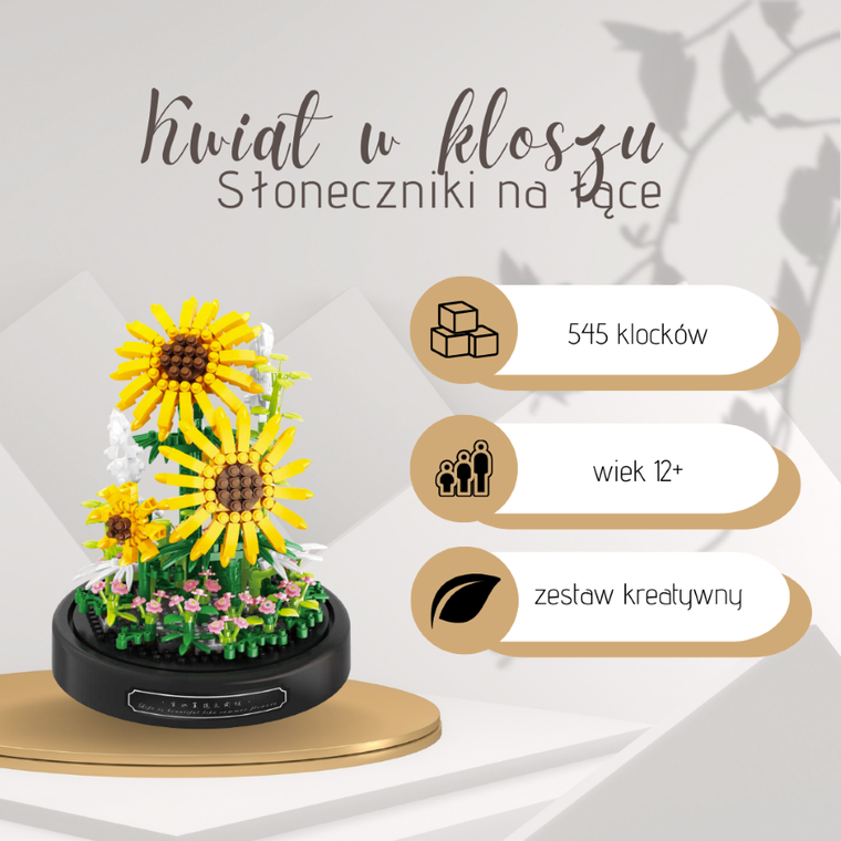 QBI, Słoneczniki na łące, klocki konstrukcyjne, 545 elementów