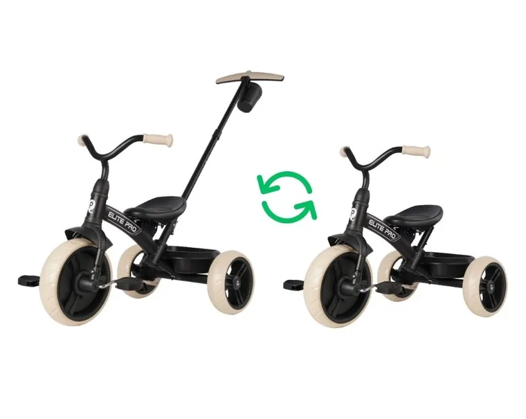 Qplay, Elite Pro, rowerek trójkołowy, Black