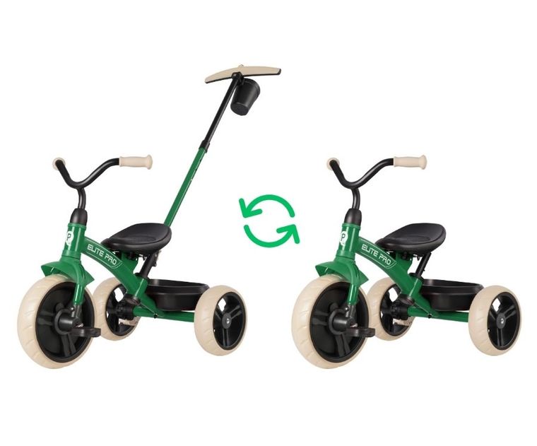 Qplay, Elite Pro, rowerek trójkołowy, Green