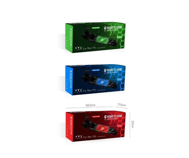 Qplay, Honeycomb, hulajnoga, Red