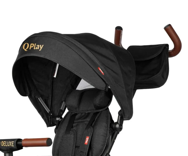 Qplay, Rito Rubber Deluxe, rowerek trójkołowy, Black