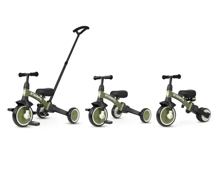 Qplay, Stager, rowerek 3-kołowy 3w1, Green