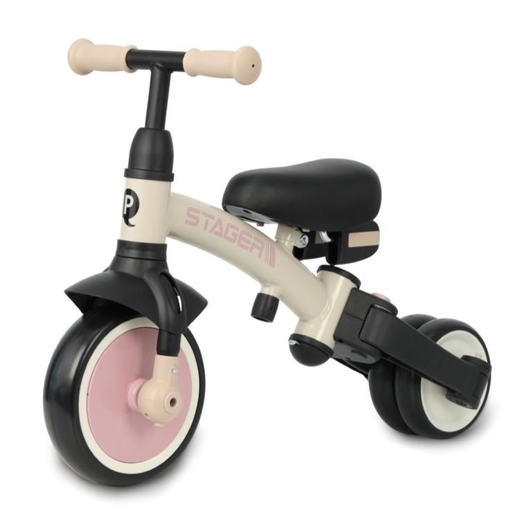 Qplay, Stager, rowerek 3-kołowy 3w1, Pink