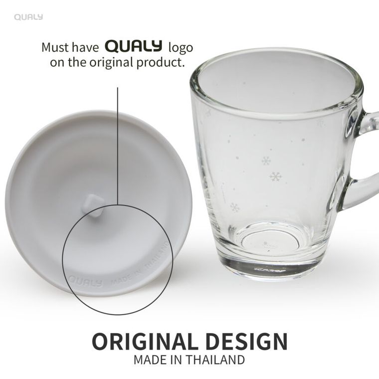 Qualy, kubek z pokrywką, pingwin, 10432-WH-BK