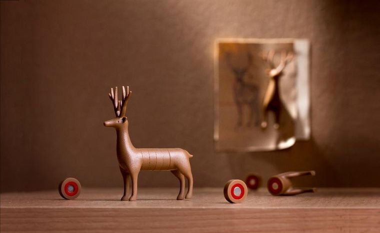 Qualy, magnes, Deer, brązowy