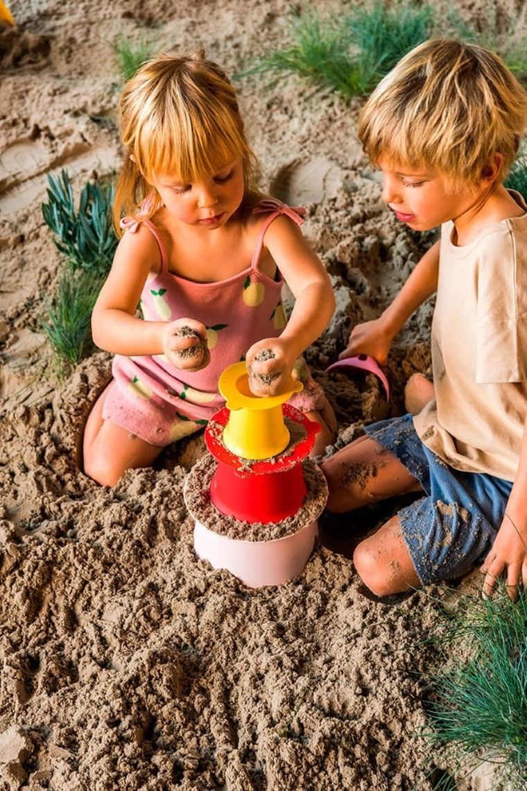 Quut, Alto, zestaw 3 foremek do piasku, wieża, Cherry + Banana Pink