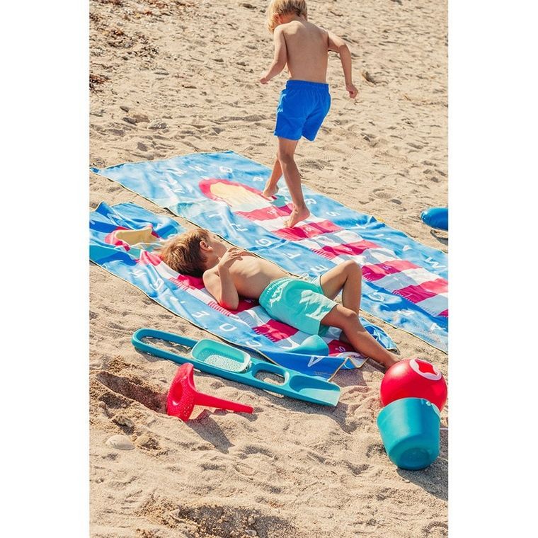Quut, PlayTowels, dwustronny ręcznik plażowy, Lighthouse Blue, 70-140 cm