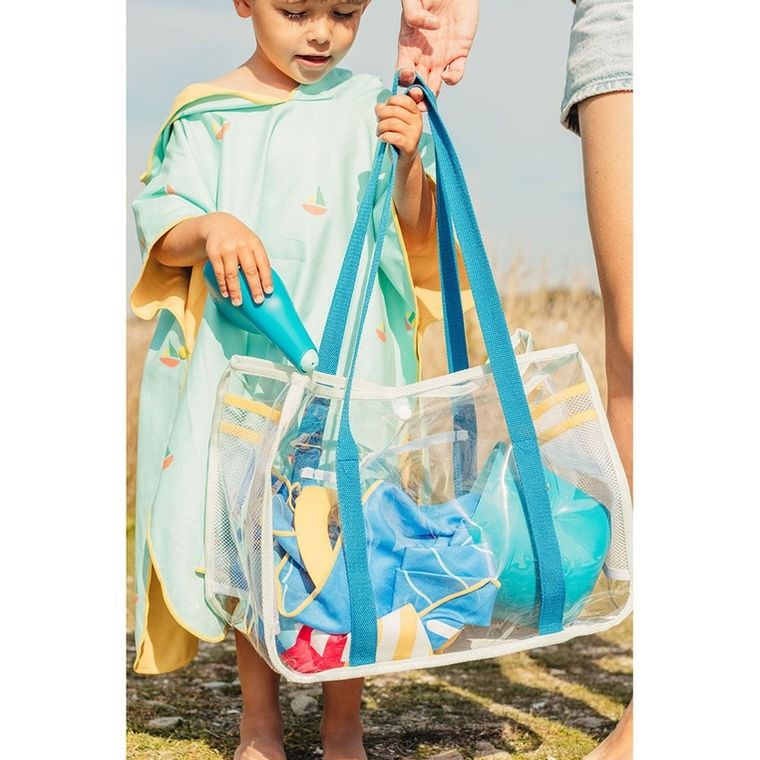 Quut, zestaw zabawek plażowych w torbie z siateczkowym dnem, Ocean