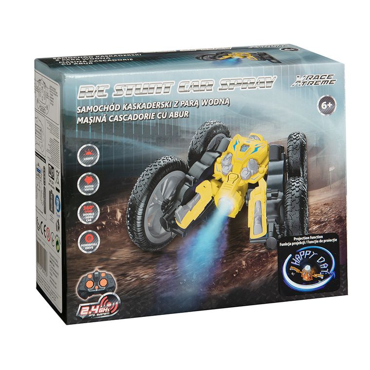 Race Xtreme, samochód kaskaderski, pojazd z parą wodną i funkcją projekcji