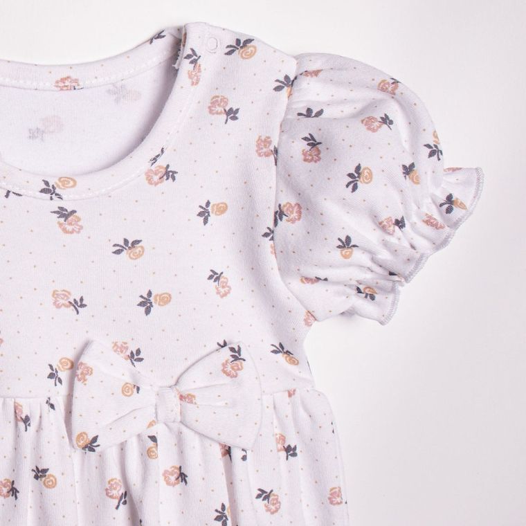 Rampers dziewczęcy, biały, Nicol