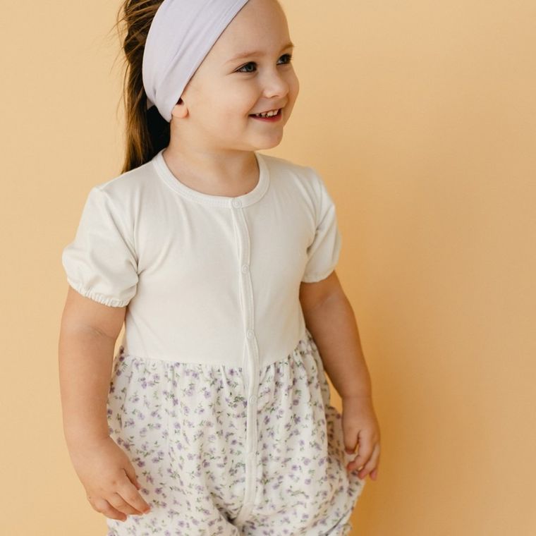 Rampers dziewczęcy, ecru, Eevi