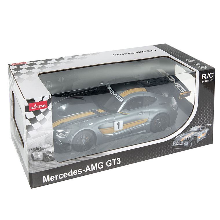 Rastar, Mercedes Benz AMG GT3, pojazd zdalnie sterowany, szary, 1:14