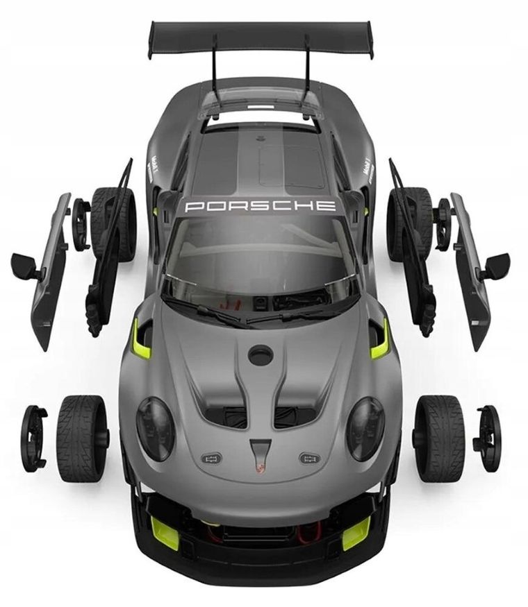 Rastar, Porsche 911 GT2, Building Kit, model do składania, zdalnie sterowany, 1:18