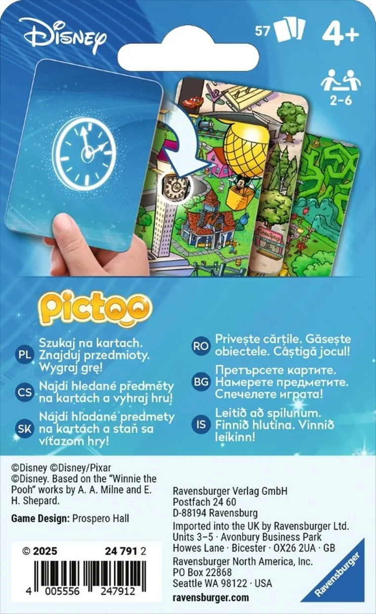 Ravensburger, Disney, Pictoo, gra karciana